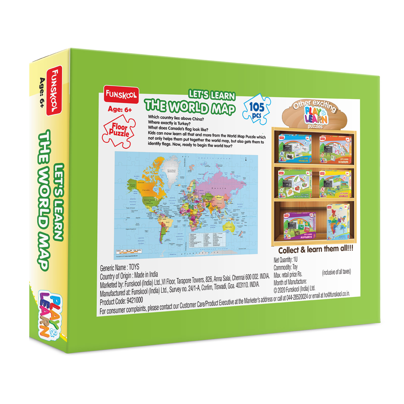 Funskool World Map Puzzle Product Details