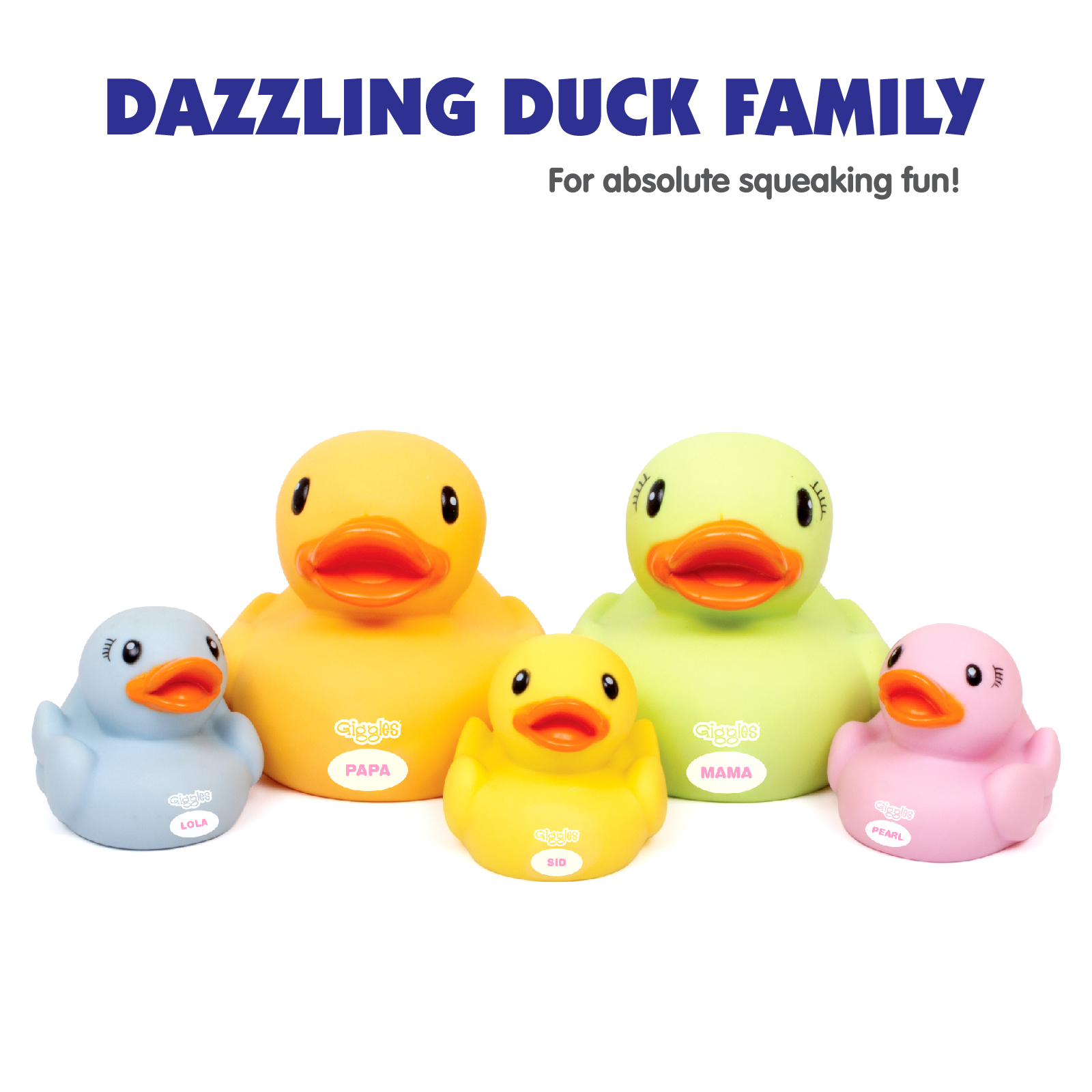 Giggles Dazzling Duck Family Squeakers
