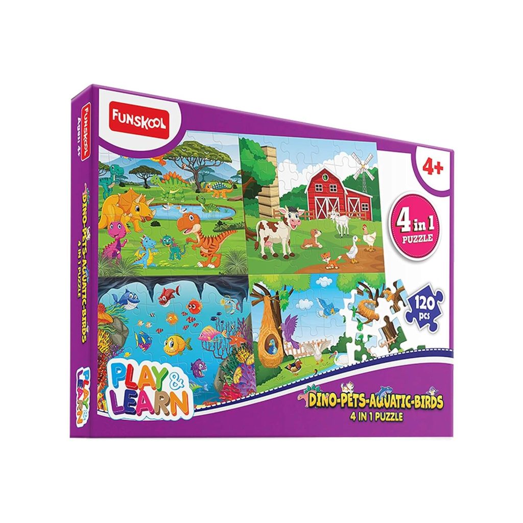 DINO PETS AQUATIC BIRDS 4 IN 1 PUZZLE